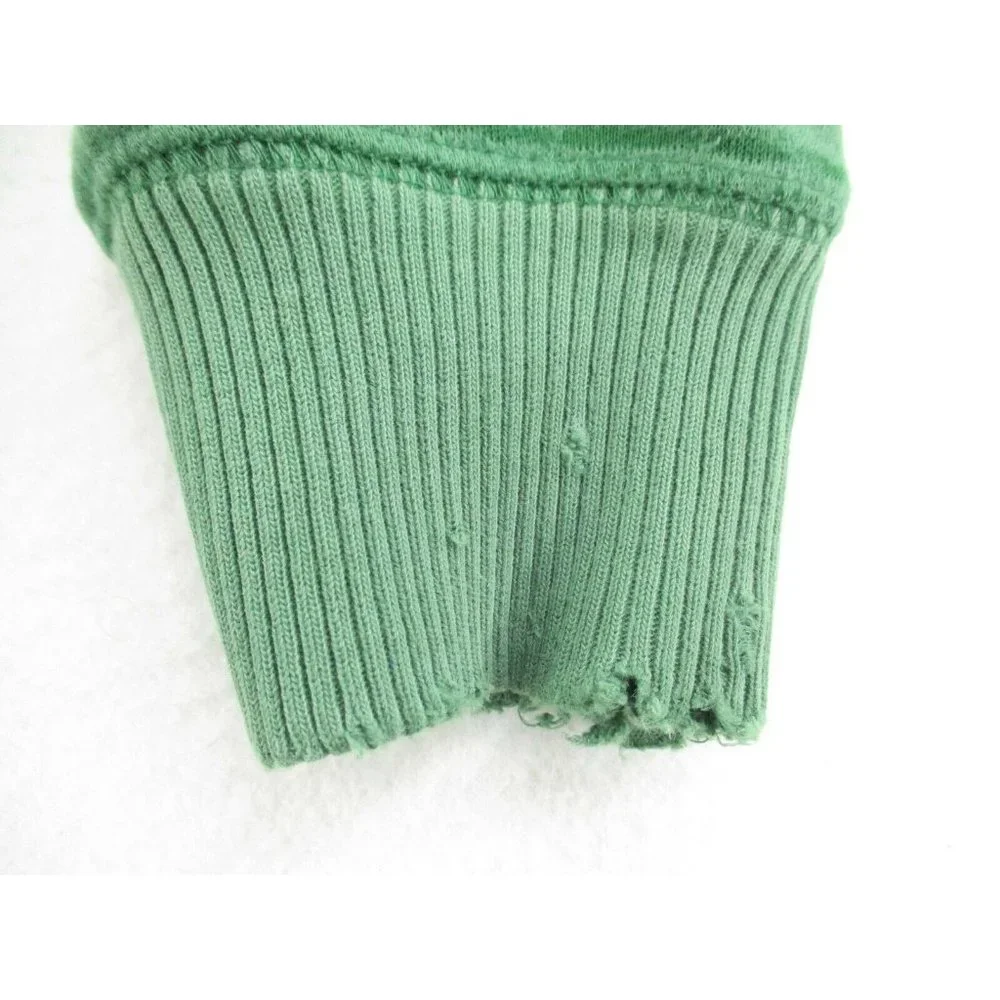 Aeropostale Sweater Hoodie Women's Medium Green Full Zip Long Sleeve - Picture 2 of 8